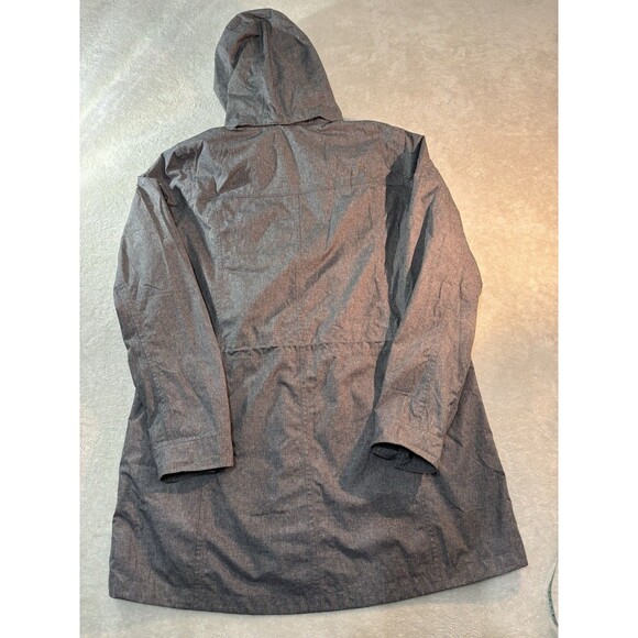 Lands' End Womens Squall Parka Jacket Medium Gray Fleece Lined Lightweight Coat - Picture 2 of 8
